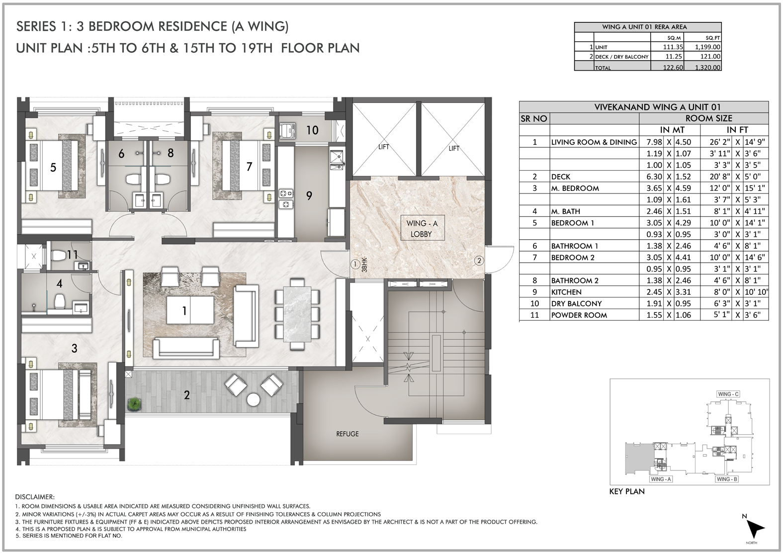 3 BHK Floor Plan